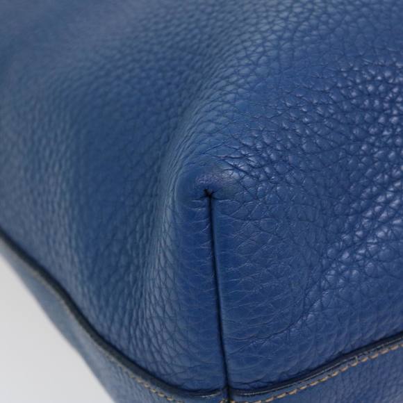 PRADA Hand Bag Leather 2way Blue Auth 42111 - Picture 16 of 16